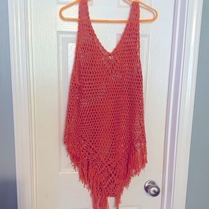 Paradise USA orange crochet tank size Medium